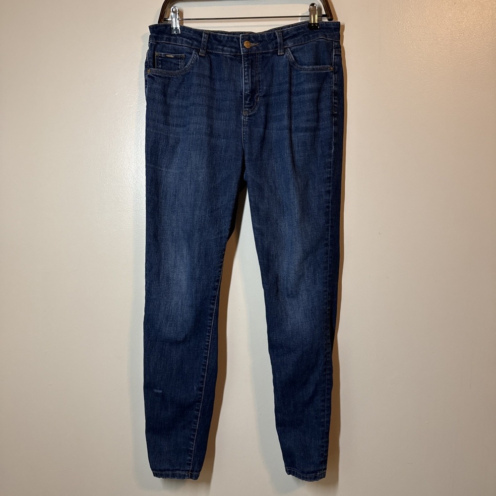 C&A Jeans Dark Blue Mid Rise Casual Straight Leg Denim EU 42 US Size 10 Classic